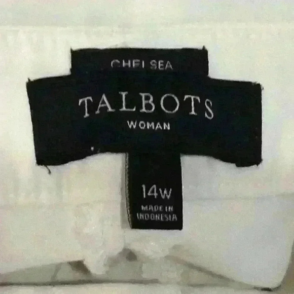 Talbot's "Chelsea" Capris; Ladies 14W, White, Cotton/Rayon/Spandex, Stretch - Picture 3 of 5